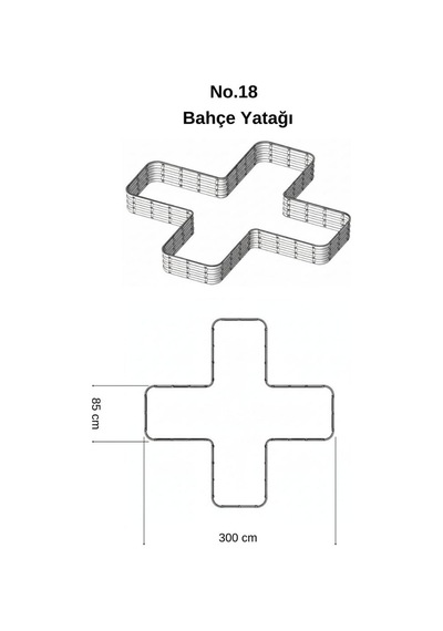 Modüler Yükseltilmiş Bahçe Sebze Yatağı No:18 300x300 Gri