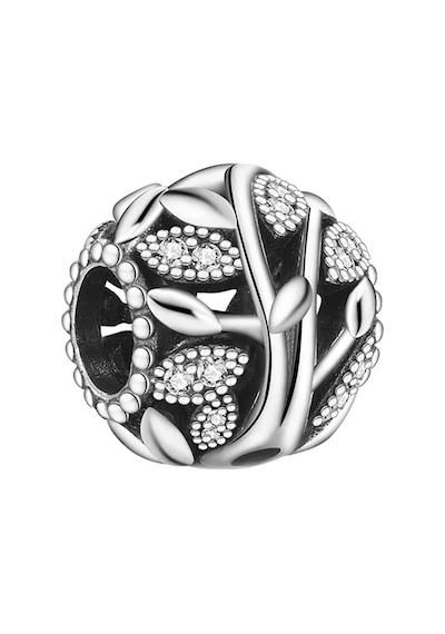 Nur Silver Ağaç Yuvarlak Gümüş Charm Nur-bl09989