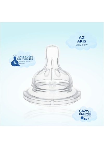 Wee Baby Silikon Biberon Emziği Geniş Ağızlı No:1 0-6 Ay