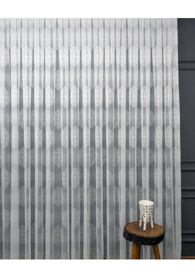 Evdepo Home Damask Kullanıma Hazır Tül Perde (546640830)