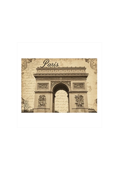 Paris Zafer Takı Eskizi Modern Ahşap Tablo