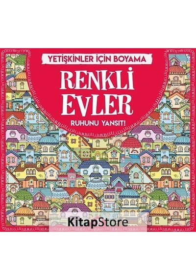 Renkli Evler - Yetişkinler için   Boyama