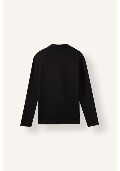 Defacto Regular Fit Polo Yaka Fermuarlı Basic Sweatshirt Hırka H9523ax26wnbk81 Siyah-bk81