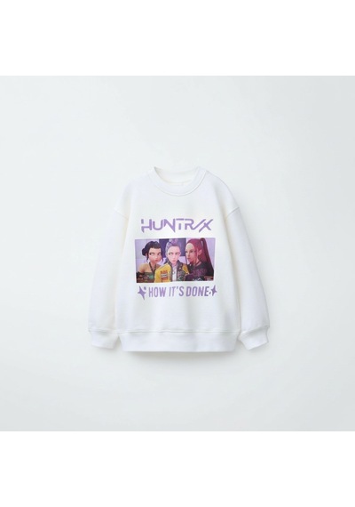 Kpop Kız Çocuk Sweatshirt St09620 KREM