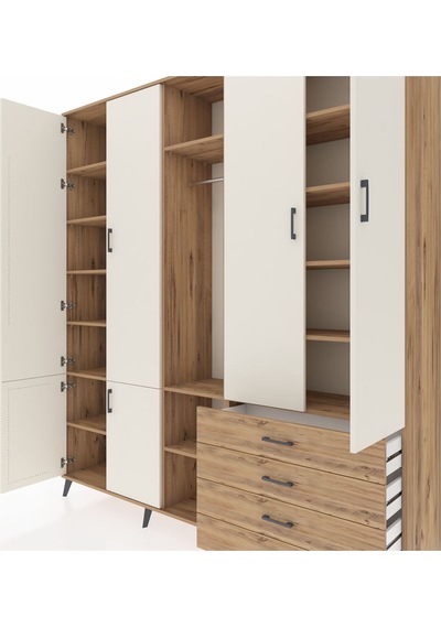 Hyperion Dolap 14 Raflı 4 Çekmeceli Tek Askılı 220x44x243 Çam-aytaşı/çam Aytası/atlas Çam Hyperion Dolap 14 Raflı 4 Çekmeceli Tek Askılı 220x44x243 Çam-aytaşı/çam Aytası/atlas Çam