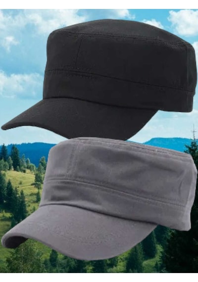 Tezzgelsin Unisex Pamuklu Castro Şapka 2 Adet Siyah Gri