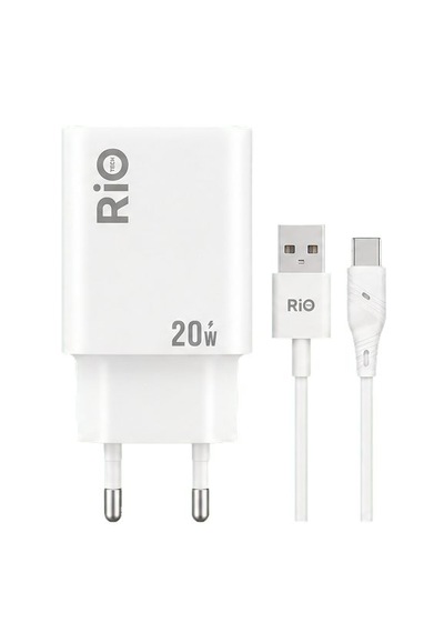 Flayse Usb-c Kablosu Ve 20w Hızlı Şarj Adaptörü Qualcomm Qc3.0 3.4a Rio Tech