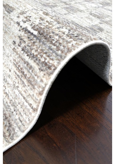 Vivanni Home Ashlynn Polyester Vintage Halı Pamuk Atkı Tabanlı Modern Dokuma Ev Halısı Bej Rust