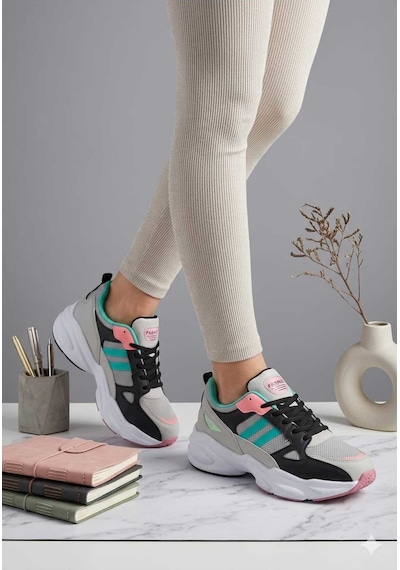 Mcdark Kadın Beyaz Yeşil Sararmaz Taban Sneaker Ayakkabı Beyaz - Yeşil