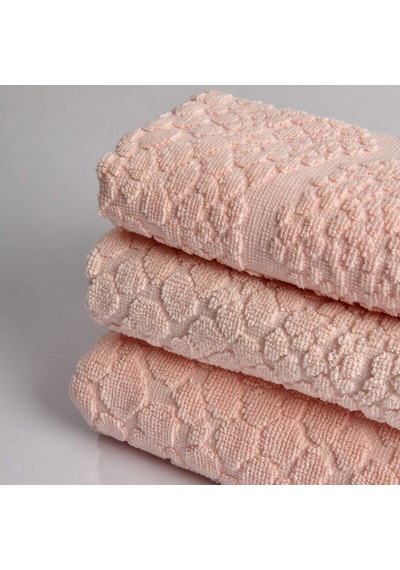 Velune Pamuk Banyo Havlusu Pembe 90x150 Cm Çok Renkli