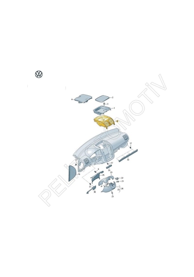 Jetta Ön Orta Havalandırma Izgarası 1k0819728h 2006-2011