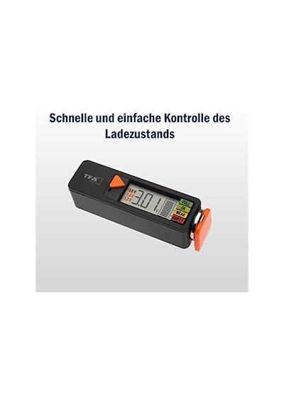 Tfa Dostmann Pil Test Cihazı Batterycheck, 98.1126.01, Piller Ve Aküler İçin Aaa,aa,c, D , Düğme Pil, Blok Pil, Şarj Durumu/volt Göstergesi, Kolay Ve Hızlı, Siyah