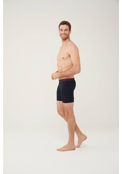 U.S. Polo Assn. Erkek 3 Lü Boxer Set Kırmızı Gri Melanj Lacivert 001