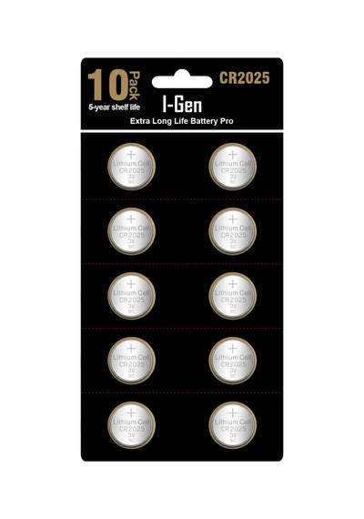 I-gen Cr2025 Pil 10'lu Paket Lityum Düğme Pil 3v 2025