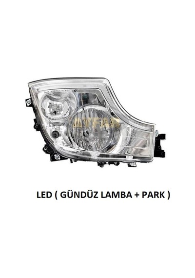 Mercedes Actros Mp Iv - Euro 6 Far Krom Çerçeveli Sol Manuel - Led Drl