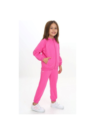 Toontoy Kids Toontoy Kız Çocuk 2'li Takım Kapüşonlu Cepli Reglan Kol Sweatshirt & Beli Paçası Lastikli Cepli Jogger Eşofman Altı - 2 İplik Fuşya Toontoy Kids Toontoy Kız Çocuk 2'li Takım Kapüşonlu Cepli Reglan Kol Sweatshirt & Beli Paçası Lastikli Cepli Jogger Eşofman Altı - 2 İplik Fuşya