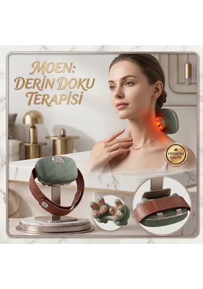 Masaj Aleti Isıtmalı Kahverengi - Yeşil