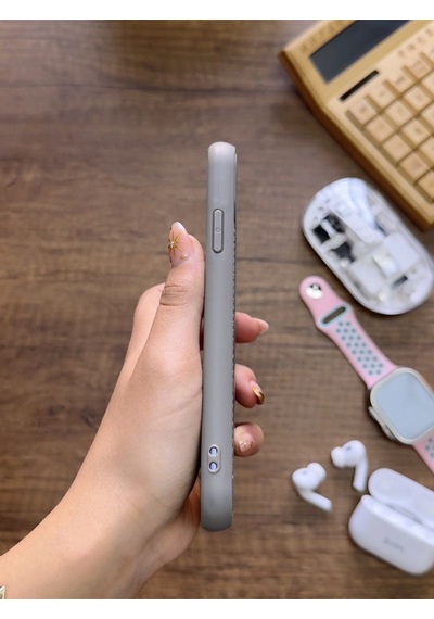 Apple iPhone 11 Uyumlu Premium Deri Dokulu Darbelere Karşı Dayanıklı Nazal Silikon Kılıf Gri