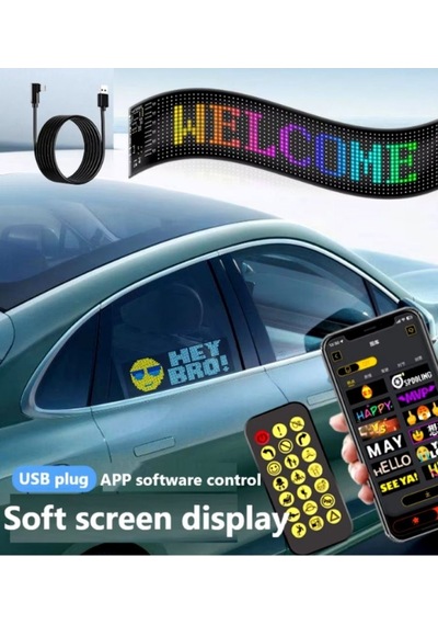 Kişiselleştirilebilir Matrix Car Led Ekran 60x12cm