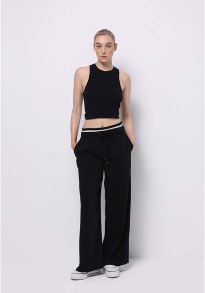 Colin's Colins Regular Fit Yüksel Bel Geniş Paça Kadın Siyah Pantolon Cl1075595 Q1.v1 Blk Siyah Colin's Colins Regular Fit Yüksel Bel Geniş Paça Kadın Siyah Pantolon Cl1075595 Q1.v1 Blk Siyah