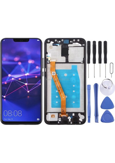 Huawei Uyumlu Mate 20 Lite Lcd Ekran Dokunmatik Full Çıtalı Siyah