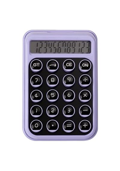 Renkli Ve Işık Enerjili Hesap Makinesi - Bl2122 Mor 124-Pembe