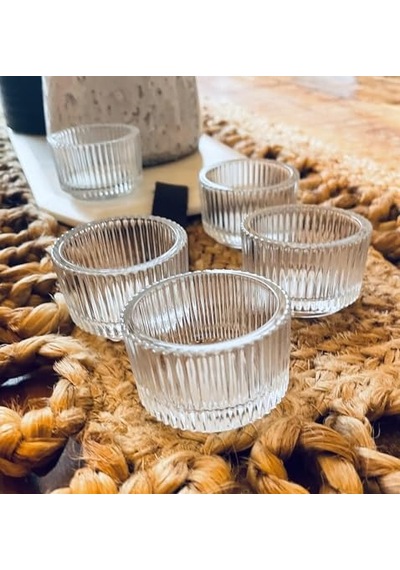 Tealight Tutucu Şeffaf Cam 3 5 Cm Çok Renkli