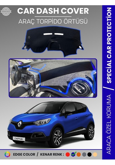 Renault Captur 1 2013-2019 Torpido Örtüsü Ön Göğüs Koruma Torpido Koruma Araca Özel Tam Uyum - 208 Stiloto