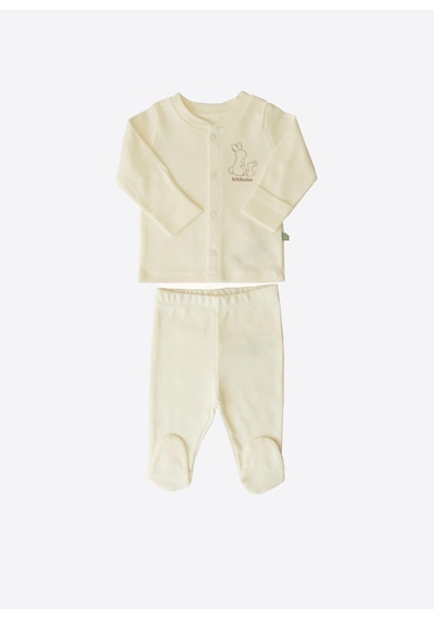 Kitikate Organik New Basic Pijama Takımı Natural Krem