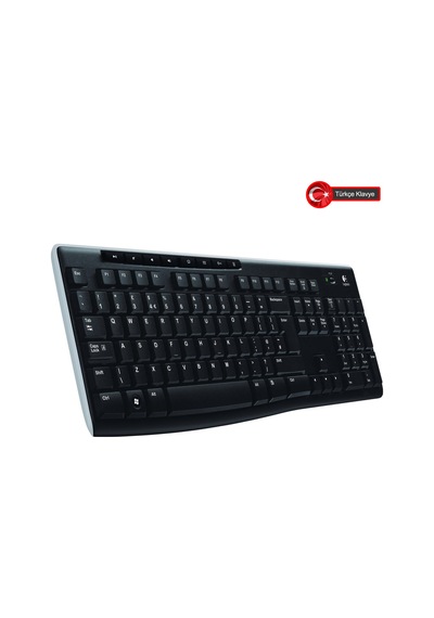 Logıtech K270, Siyah, 920-003761, Kablosuz, Türkçe Q, Multimedya Klavye 12934554
