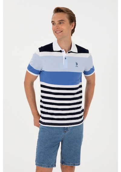 U.S. Polo Assn. Erkek Regular Fit Polo Yaka İndigo Tişört 50300046-VR028