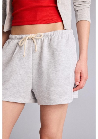 Defacto Standart Fıt Sweatshirt Kumaşı Şort G7956ax26hsgr256 Gri-gr256