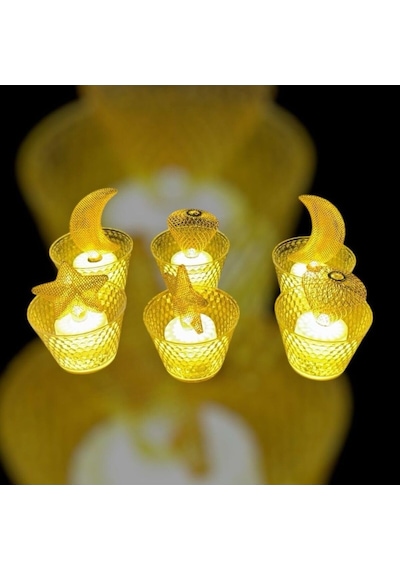 Tr Dekoratif Led Mum - 3 Model 6 Lı Led Işık Mumluk Aksesuar Diğer