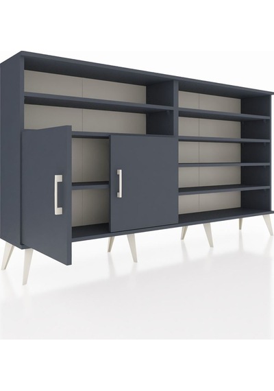 Arges Konsol 7 Raflı 2 Kapaklı 176x30x99 Antrasit-antrasit/çam Antrasıt/atlas Çam - Antrasıt Arges Konsol 7 Raflı 2 Kapaklı 176x30x99 Antrasit-antrasit/çam Antrasıt/atlas Çam - Antrasıt