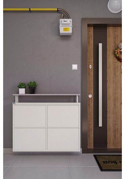 Ceha Tablalı 4'lü Metal Ayakkabılık - Beyaz K.AYK-2.4 /G/P 9010 Ceha Tablalı 4'lü Metal Ayakkabılık - Beyaz K.AYK-2.4 /G/P 9010