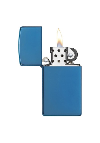 Ehediye Zippo Çakmak Slim Parlak Sapphire 20494