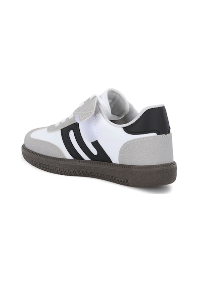 Slazenger Dodo Unisex Çocuk Cırt Cırtlı Beyaz / Siyah Günlük Spor Ayakkabısı Beyaz - Siyah