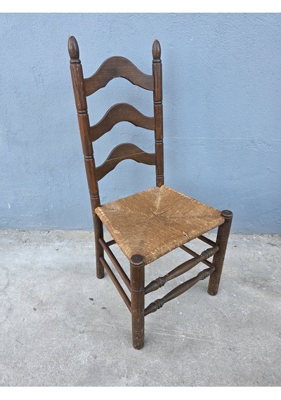 Vintage Masif Ahşap Sandalye 1 Adet Ac07 Çok Renkli