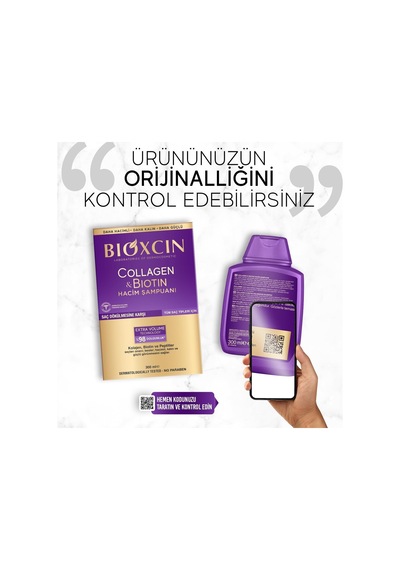 Bioxcin Collagen &amp Biotin Hacim Şampuanı / 3 X 300 Ml / İnce Telli Ve Hacimsiz Saçlar İçin / Hidrolize Kolajen