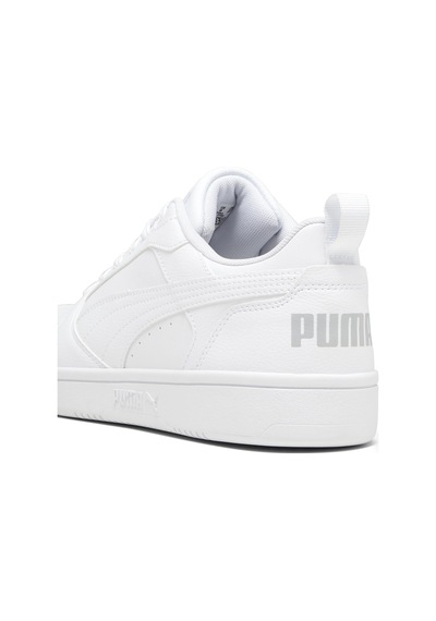 Puma Rebound V6 Low Unısex Spor Ayakkabı Beyaz Gri Beyaz - Gri