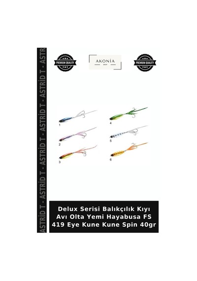 Delux Serisi Balıkçılık Kıyı Avı Olta Yemi Hayabusa Fs 419 Eye Kune Kune Spin 40gr