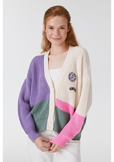 Loft Kadın Loose Fit  Hırka Çok Renkli
