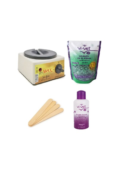 Ege Sir Dpr Max Ağda Makinesi + Vivet Granül Azulen Ağda 250 G + Vivet Ağda Yağı 125 ML + Spatula 5 Adet