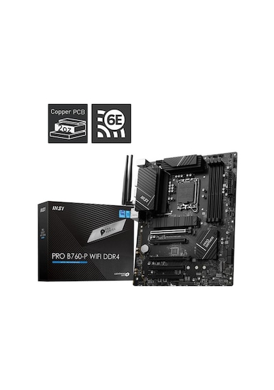 Msı Pro B760-p Wıfı Ddr4 4000mhz 1xhdmı 1xdp 2xm.2 Usb 3.2 Atx 1700p 12. / 13. Ve 14. Nesil İşlemci