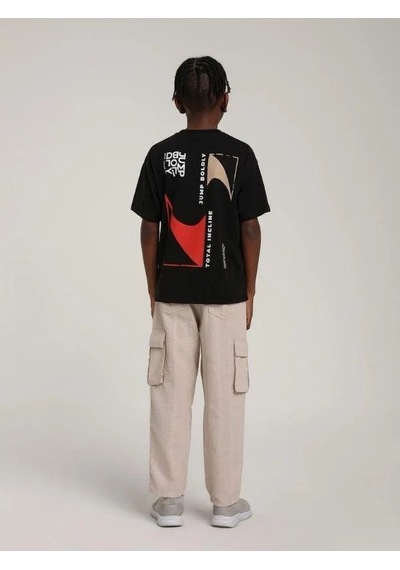 Jack Lions Erkek Çocuk Pamuklu Jump Baskılı T-shirt-15642 Siyah