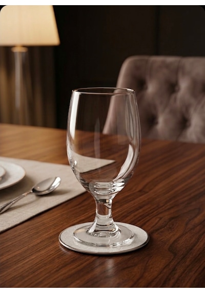 Şeffaf Cam Kadeh Bardak - Ayaklı, Şık Tasarım, Su, Bira, Meşrubat Bardağı 360 Ml 4'lü Set