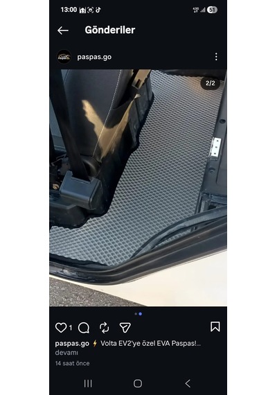 Volta Ev2 Yeni Nesil Araca Özel Eva Paspas