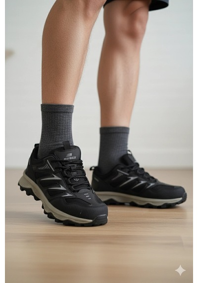 Mayback Unisex Spor Ayakkabı 36-40 Siyah Füme Siyah