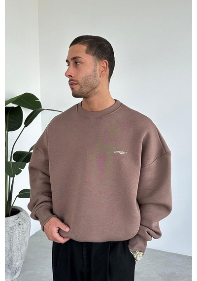 Açık Kahve Studios Creative Oversize Sweat Açık Kahverengi