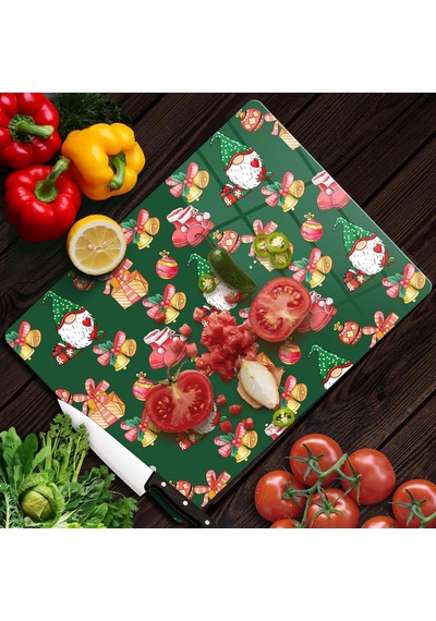 Decovetro Cam Kesme Tahtası Ve Sunumluk Noel Yılbaşı Desenli 20 X 30 Cm Diğer